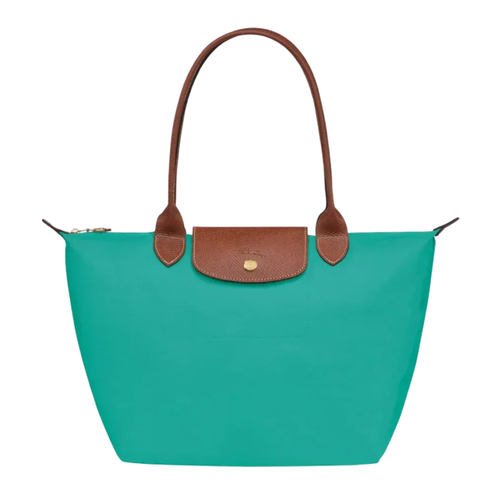 Bolso Grande Nylon Plegable, Turquesa