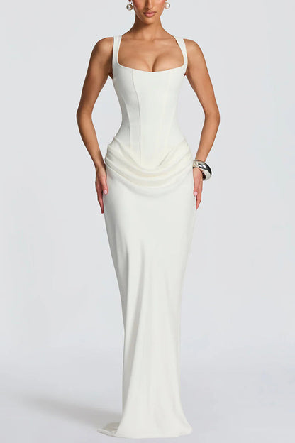 Leonor ❘ Vestido maxi con escote cuadrado