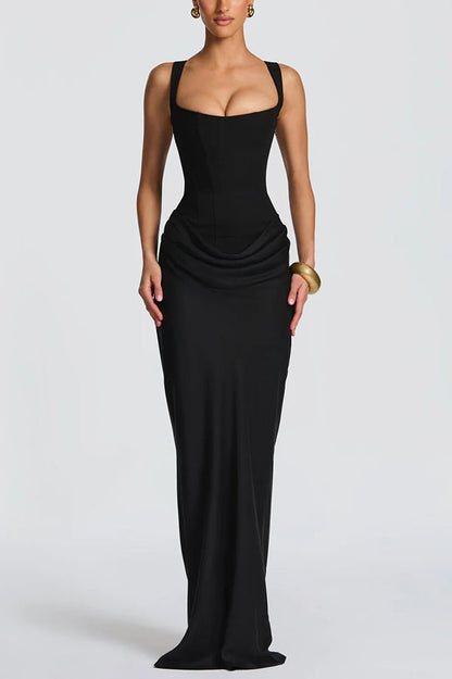 Leonor ❘ Vestido maxi con escote cuadrado