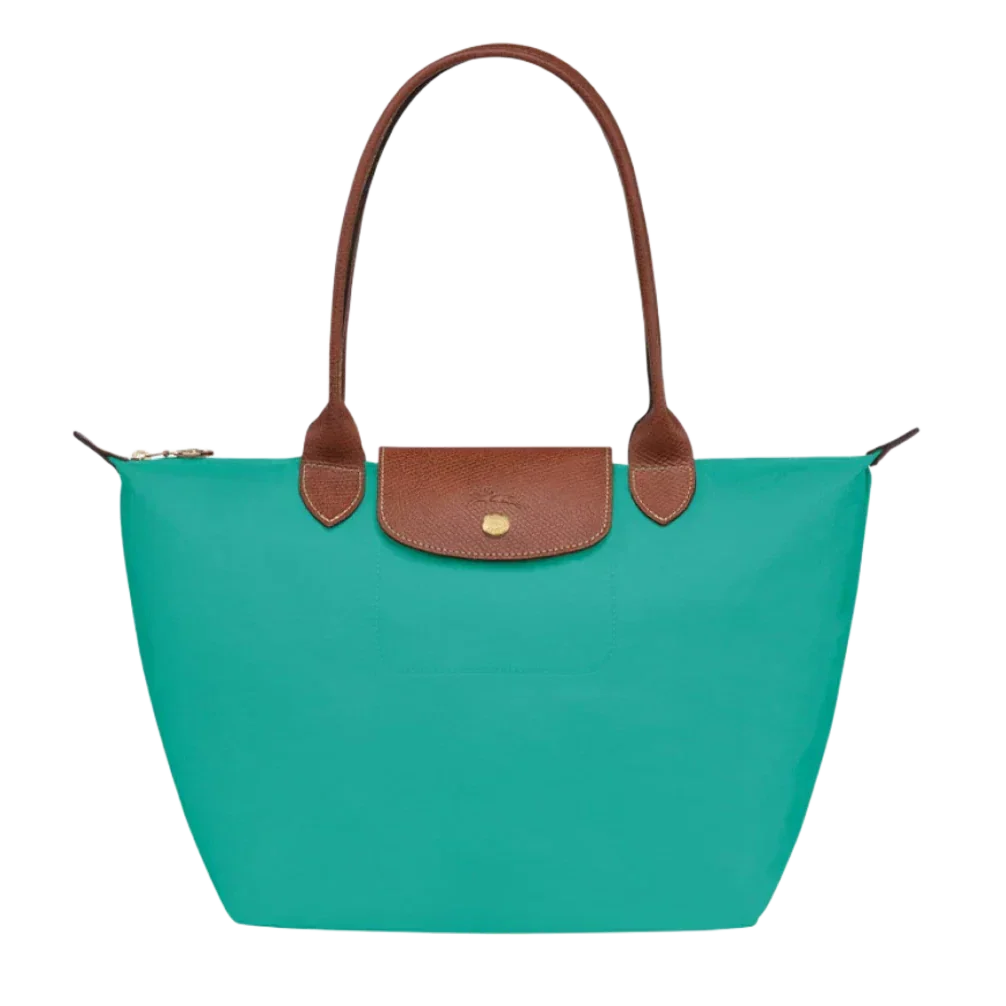 Bolso Grande Nylon Plegable, Turquesa
